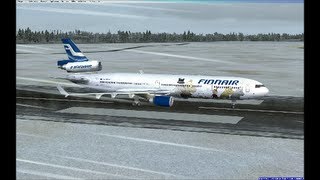 PMDG Finair MD-11 Take-Off Helsinki FSX