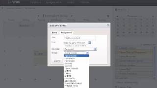 Creating An Assignment In the Canvas Calendar