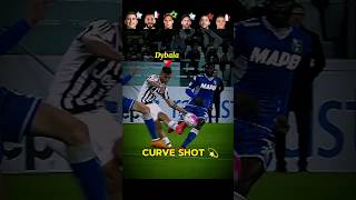 Curve shot challenge💫 Dybala+Benzema+Antony+Messi+Ziyech+Mbappe #youtubeshorts