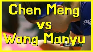 세계여자 탁구선수 Chen Meng vs Wang Manyu 王曼昱 vs陈梦  2019 World Championships