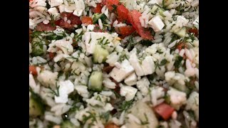 Greek Spanakorizo CHEAT (rice dish): serve as a side dish or as a salad