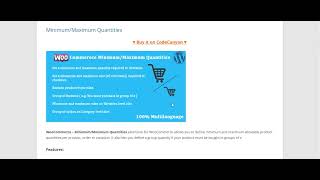 WooCommerce - Minimum/Maximum Quantities By wpeliteplugins