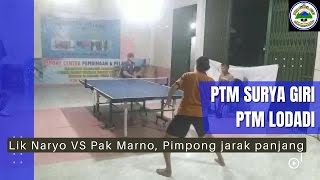 Lik Naryo VS Pak Marno, Pimpong jarak panjang