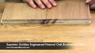 Supremo Goldies Engineered Natural Oak Flooring Brushed and Oiled