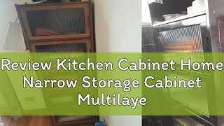 Review Kitchen Cabinet Home Narrow Storage Cabinet Multilayer Kitchen Rack (SY)