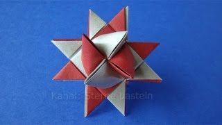 Fröbelstern - Origami Stern basteln - Fröbelsterne Anleitung - Weihnachtssterne falten