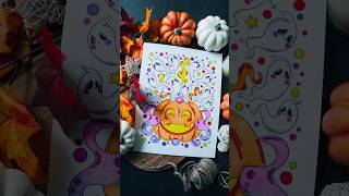 Pumpkin and Ghosts #halloween #spookyseason #halloweencoloring #coloring #coloringpages #asmr #art