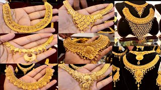 latest Gold necklace and bridal necklace set | new latest necklace design for girls