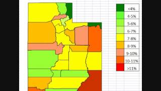 Map: Utah Unemployment By County August 2013