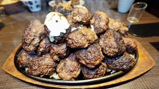 All you can eat Hamburg steak with no time limit! Osaka, Japan