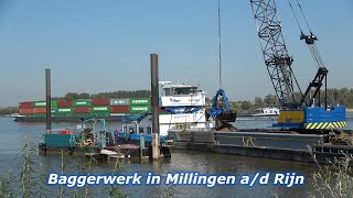 Baggerwerkzaamheden bij de Millingse veerboten