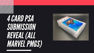 4 Card PSA Submission Reveal (All Marvel PMGs) | Sports Cards Collecting and Investing |