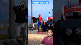 Gta V: IRON MAN Saved Bus With passangers😨#gta5 #shortsfeed#spiderman