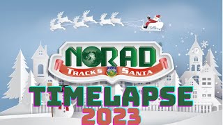 NORAD Santa Tracker - 2023 - Timelapse