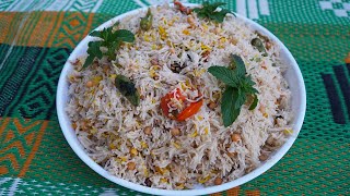 Peshawari Chana Pulao | Simple Chana Pulao | White Rice | Making Peshawari Chana Mewa Pulao Recipe