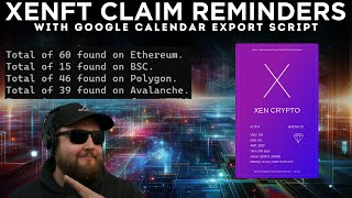 Export XenFT Alerts to Google Calendar - MUST WATCH FOR XENFT HOLDERS! #StayXen #Python