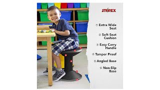 Storex Wiggle Stool, Adjustable Height