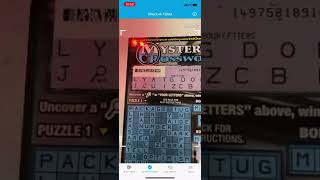 $100 Winner on $10 Black Mystery Crossword Calottery Scratcher HD.