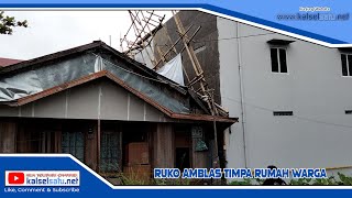 Ruko Amblas Timpa Rumah Warga