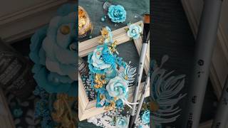 Turquoise and Gold Altered Paintbrush | Finnabair & Prima Marketing Art Mediums, Flowers and Moulds