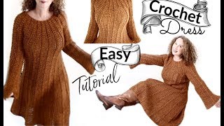 Pumpkin Spice Fall Dress Crochet Tutorial