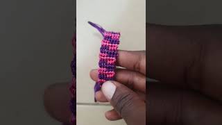 Beautiful  two color Macrame bracelet #macramebracelet #diy #braceletmaking #handmade #shorts