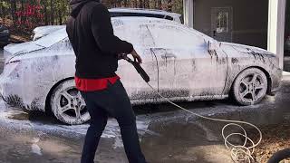 Satisfying Exterior Wash of a Mercedes CLA250