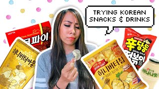 Trying Korean Snacks & Drinks! (Lotte Mart Haul)