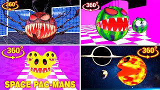 360 Video || All Monster Pacmans Compilation #1 || 360 Animation VR [4K] Video.