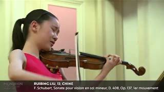 Ruibing Liu performs Schubert's Violin Sonata in G Minor, D.408