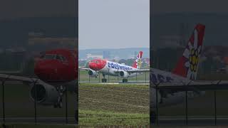 #belgradeairport #edelweiss #landing #planesspotting #aviation #a320 #zurich