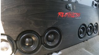 Installing SIX Gately subwoofers in a 2006 F350 with JS Alternator