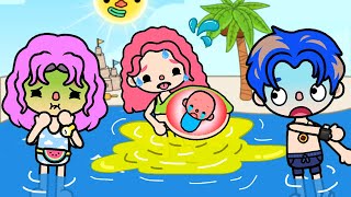 I Got Pregnant At The Beach.  Everyone Got Shocked 🥑🍒 Sad Story I Toca Life Story I Toca Boca