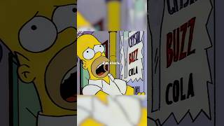 Homer Simpson trying to cut off his arm after getting his hand caught in a vending machine