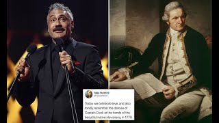 Director Taika Waititi celebrates the brutal murder of Captain Cook