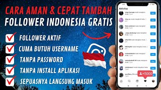 Cara Menambah Followers Instagram Gratis Akun Indonesia Real Aktif Sepuasnya!