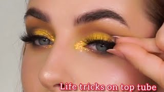 Christmas & New Year Party Makeup for western Outfit 🎄 #makeupshorts​  life tricks on top tube