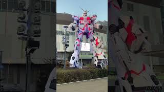 Unicorn Gundam Robot 🤖 Transformation Odaiba Tokyo in Japan #japan #tokyo #gundam #transformation