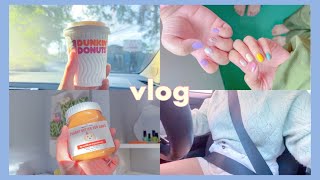 weekly vlog 🍋🧺 getting gel nails for the first time, unboxing puppy stuff, lunch buffet & shopping