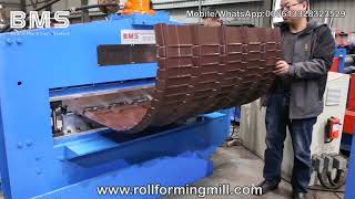 Roof sheet crimping machine