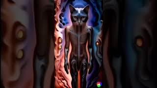 a cat with human body #psytrance #aiart #leonardoai #ozorafestival #playgroundai #ai #captainhook