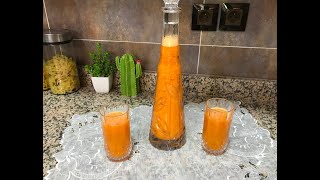 🍊 🍑 🥕عصير البرتقال والشهدية منعش و صحي و مضاق آكثر من راءع