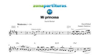 Partitura "Mi princesa" David Bisbal