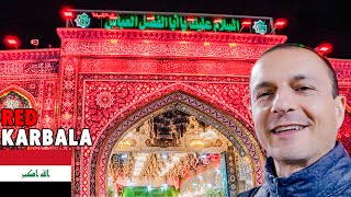 RED KARBALA SPECIAL-American Travel in IRAQ Holy City 🇮🇶مسافر أمريكي في كربلاء والأحمر يوشح المراقد