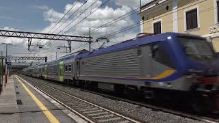 2023 - IT - Arrival of Trenitalia 464 loco with a TI regional train "Vivalto", in Sgurgola