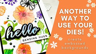 Creating EMBOSSED background panels - another way to use your dies! #cards #cardmaking #papercraft