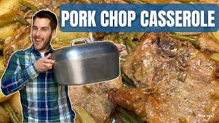 Pork Chop Casserole - with green beans, potatoes and gravy