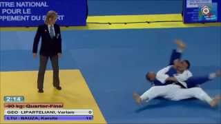 Varlam Liparteliani (GEO) vs Karolis Bauza (LTU) -90kg Judo European Championship 2014