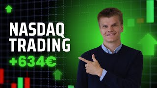 634 EURO Gewinn im Nasdaq-100 ! Trend Trading Scalping Strategie + Telegramgruppe Deutsch