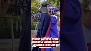 Disney Actress Nails Her Role When Confronted By A Heckler!